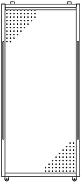 PANEL PEG SLDG W/1-TRACK 66IN